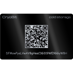 black cryo card cold storage - dogecoin